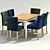 Karol Coletta Chair Set: Harmonious Table Collaboration 3D model small image 1