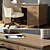 Parker Reclaimed Wood Desk Set 3D model small image 2