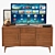 West Elm Mid-Century Media Console 3D model small image 1