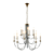 AERIN Wharton Chandelier: Modern Elegance in Antique Brass 3D model small image 1