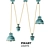 Elegant Brass Pendant Lamp 3D model small image 1
