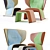 Cassina 570 Gender Chair & Ottoman 3D model small image 2