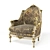 Elegant Italian Armchair by Meroni 3D model small image 1
