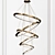 Spiral LED Chandelier Pendant 3D model small image 1