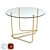 Gubi Mategot Table: Elegant Brass and Glass Design 3D model small image 1