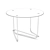 Gubi Mategot Table: Elegant Brass and Glass Design 3D model small image 3