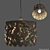 Butterfly Fabric Ceiling Light 3D model small image 3