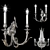 Arizzi Chandelier & Sconce Set 3D model small image 2