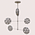 Elegant Copper Diamond Chandelier 3D model small image 3