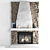 Natural Stone Fireplace: Timeless Elegance 3D model small image 1
