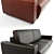 Premium Leather Sofa 3D model small image 3