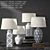 Elegant Langley Ceramic Lamps 3D model small image 2