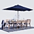 Belmont Outdoor Dining Set 3D model small image 1