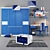 Ferretti Happy Night COMPOSIZIONE 501 - Complete Kids Furniture Set 3D model small image 1