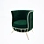 Cozy and Stylish NORA Armchair 3D model small image 1