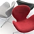 Elegant Swan Chair: Exquisite Design 3D model small image 2