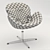 Elegant Swan Chair: Exquisite Design 3D model small image 3