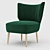 Modern Duke Cocktail Chair 3D model small image 3