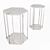 Elegant Taro Side Table Set 3D model small image 2