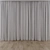 Silk Satin Curtains with Striped Tulle 3D model small image 3