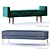 Andes Landry Bench: Stylish and Versatile Accent Furniture 3D model small image 1