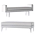 Andes Landry Bench: Stylish and Versatile Accent Furniture 3D model small image 3