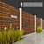 Natural Wood Fence: Durable & Stylish 3D model small image 1