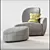 ALVARO Armchair and Ottoman Bundle | Premium Luxury Design 3D model small image 2