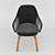 Velvet Lady - Stylish Grey Chair 3D model small image 3