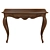 Classic Wood Console Table with Intricate Carving 3D model small image 1