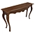 Classic Wood Console Table with Intricate Carving 3D model small image 2