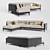 Colombini Casa KARL Beige Sofa 3D model small image 1