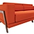 Contemporary 3-Seater Sofa Ashley 3D model small image 2