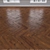 Amber Oak Parquet: Herringbone, Linear, Chevron 3D model small image 2