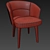 Elegant Minotti Amelie Chair: Perfect Proportions, Exquisite Design 3D model small image 3