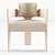 Elegant C Back Chair: 25x22.5x29 3D model small image 2