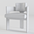 Elegant C Back Chair: 25x22.5x29 3D model small image 3