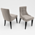 Vintage Table & Chloe Chair Set 3D model small image 3