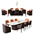 Daytona Dining Group: Elegant Italian Furniture 3D model small image 1