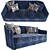 Roberto Cavalli Sharpei Sofa & Armchair Set 3D model small image 2