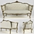 Antique Gold Gironde Sofa by La Maison 3D model small image 2