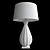 Elegant Treviso Lamp: White & Brass 3D model small image 3