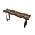 Elegant Oak & Bronze Console Table 3D model small image 3