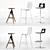  Modern Bar Stools: Tom & Jerry, Hal, ALO 3D model small image 1