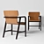 Sleek Maxalto Fulgens Leather Chair 3D model small image 3