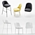 Sleek Aleta Bar Stool 3D model small image 2