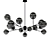 Sleek Black Smoke Pendant Light 3D model small image 1