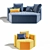 Bonaldo Panorama 3-Piece Furniture Set 3D model small image 2