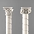 Classic Roman Column with Crown & Base 3D model small image 2