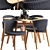 Ethimo Knit Teak Dining Set 3D model small image 2